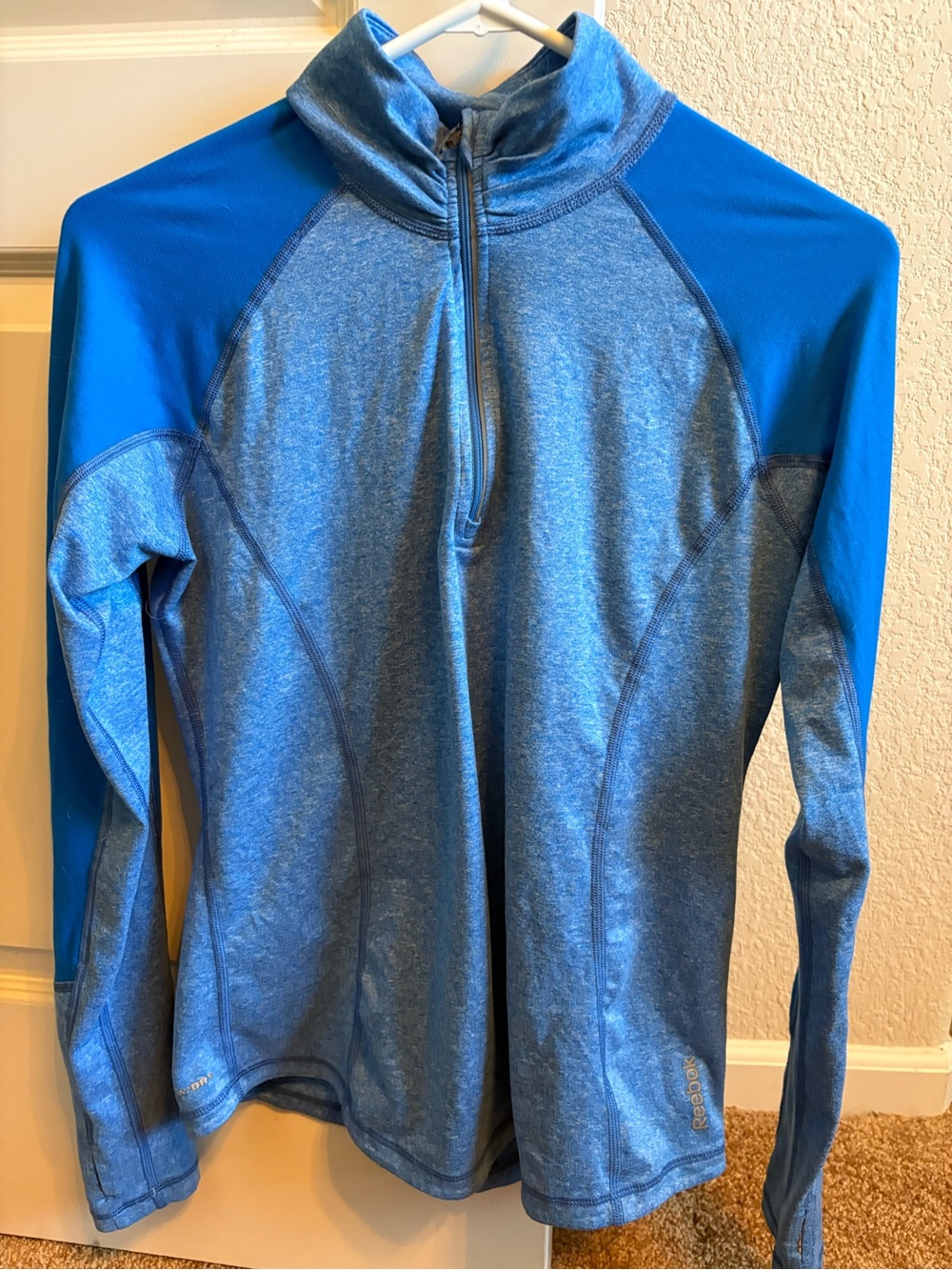 NWOT Reebok Light Blue Half-Zip Active Pullover